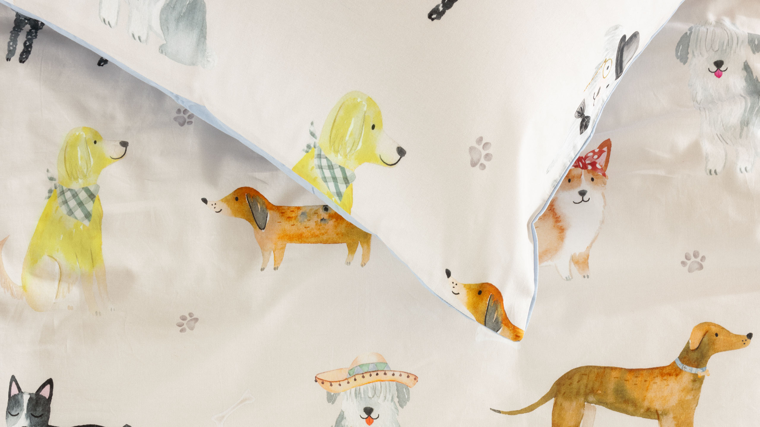 Dog Dreams Duvet Cover Set by Squiggles - Double